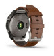 fēnix 7 – Sapphire Solar Edition Titanium with Chestnut Leather Band - 47mm - Sapphire Solar - 010-02540-31 - Garmin